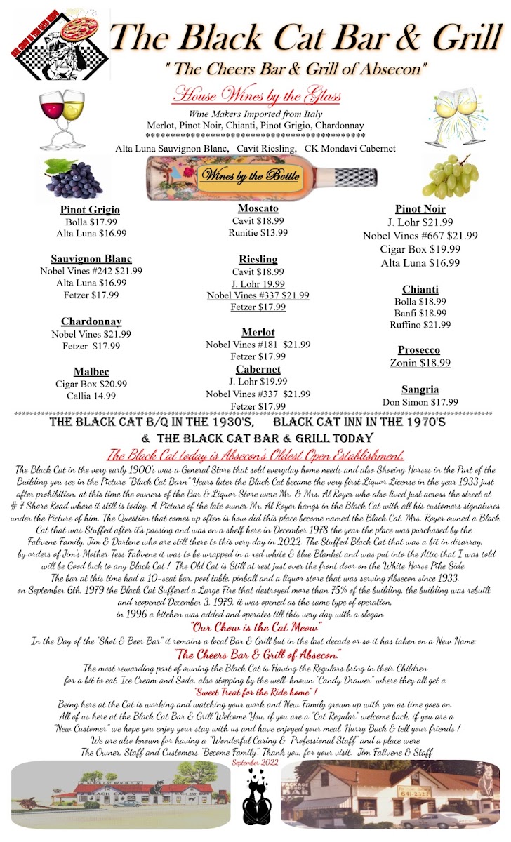 Black Cat Bar & Grill Menu - Image 3