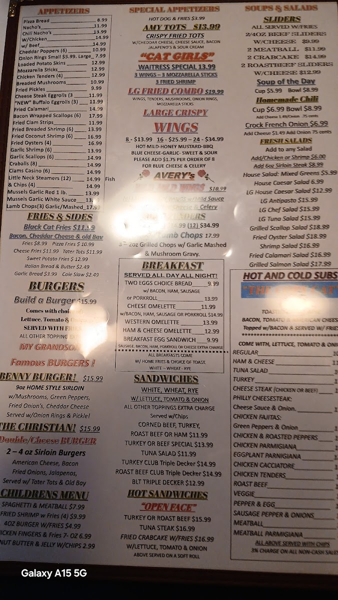 Black Cat Bar & Grill Menu - Image 5