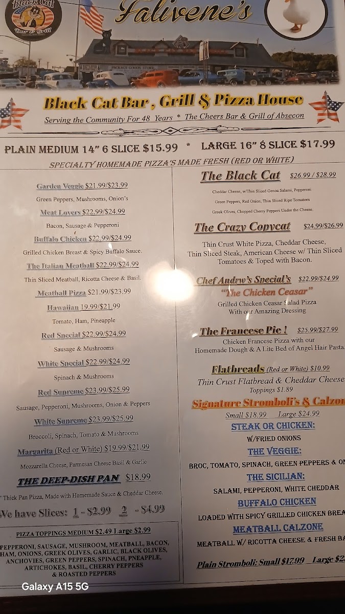 Black Cat Bar & Grill Menu - Image 6